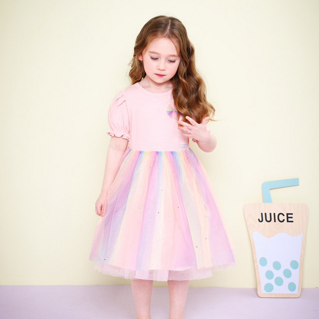 젤리스푼 여아용 New 스윗 레인보우 샤 원피스