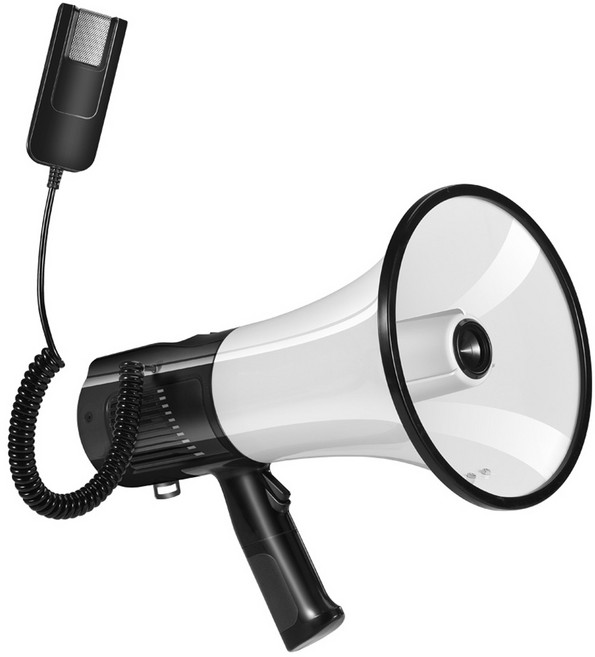 컴스 고성능 중형 메가폰, HU924, 혼합색상, 1개