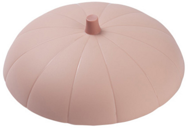 마미스테이블 국산 전자레인지 오븐 전용 식품실리콘 호박뚜껑, 피치, 1개