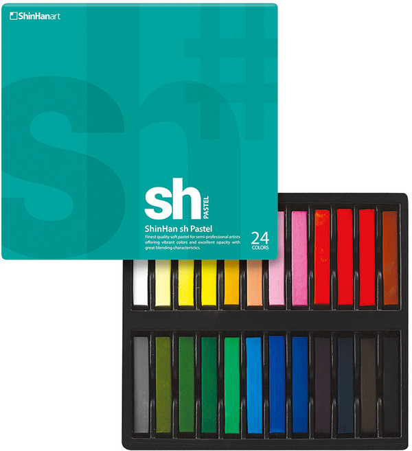 신한화구 sh 채색용 파스텔 세트, 24색, 1세트
