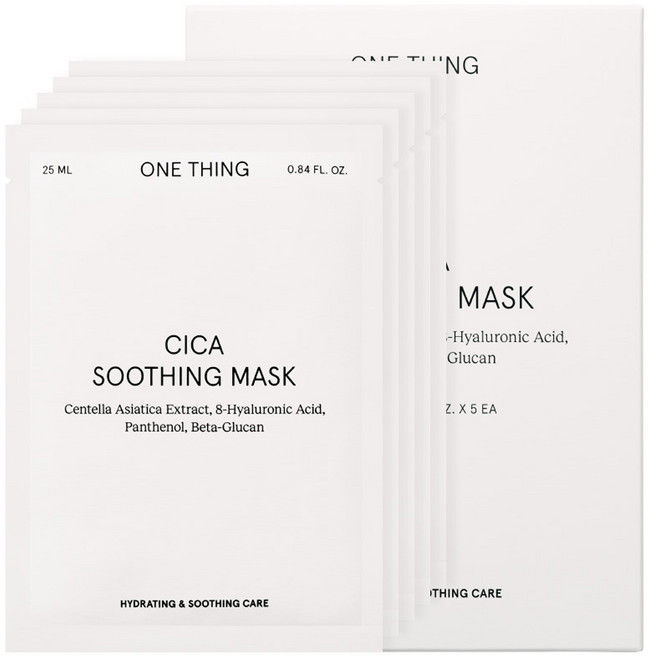 원씽 시카 수딩 마스크, 5개입, 1개