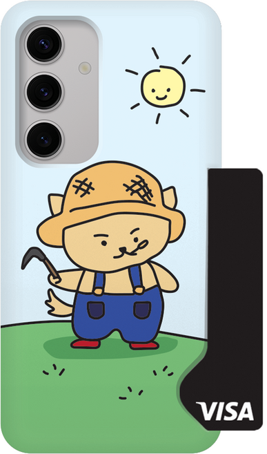 iRUDA 팜모닝 사이드 카드 수납 하드 휴대폰 케이스