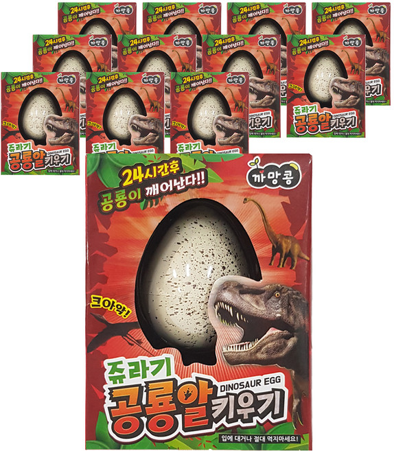 아가플러스 물에 풍덩 한줌 공룡알 키우기 12종 세트 랜덤발송, 1세트