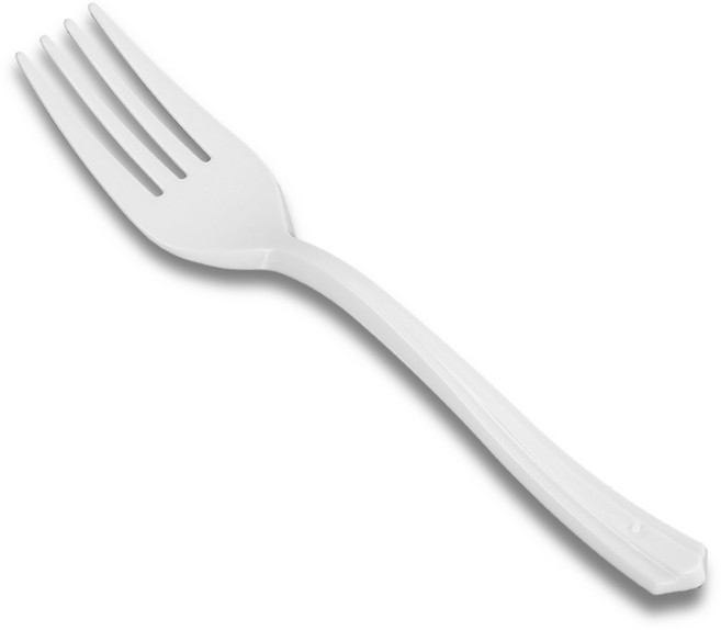 쿡앤락 간편사용 일회용 포크 백색, 100개, 1세트