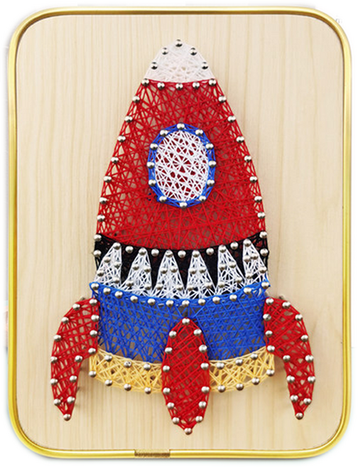 코히모 스트링아트 DIY 재료 액자 만들기 풀세트 3W349, 로켓, 1개