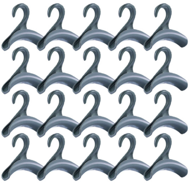 ABM 다용도 아치형 가방걸이, 그레이, 20개