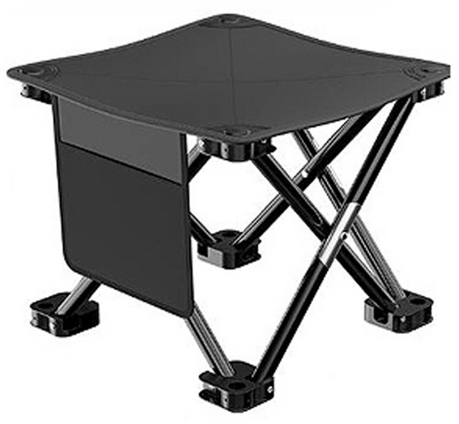 대한 휴대용 초경량 접이식 낚시 캠핑 체어, 블랙, 1개