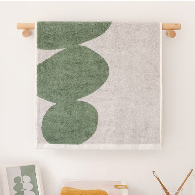 밤부베베 톡톡 온마을2 세면타올 210g, 포레스트그린, 1개