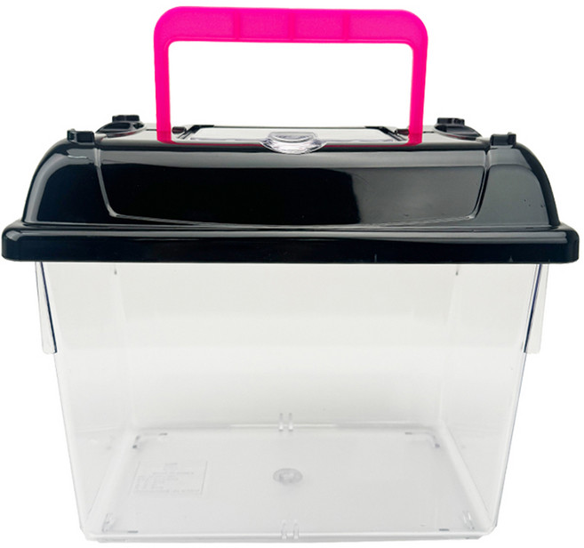 아마존 사각 채집통 중형, 블랙 + 핑크, 1개