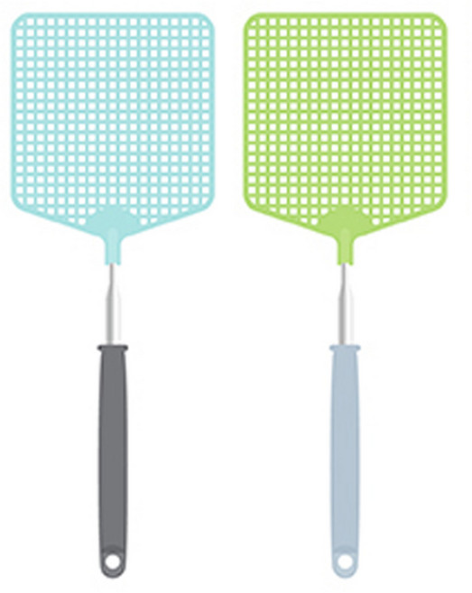 삼정크린마스터 삼정 5단 길이조절 스텐파리채 2p, 랜덤발송