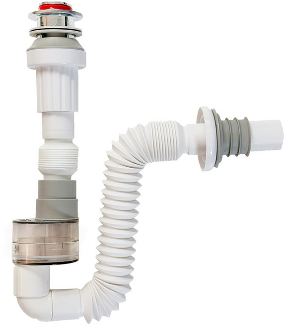 Fovera 一體式存水彎 牆壁用臉盆排水管配件, 1個