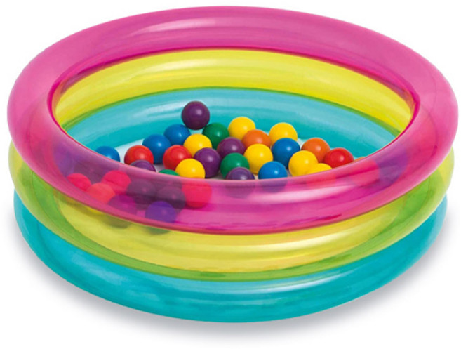인텍스 베이비 볼 + 풀 세트 48674, 혼합색상, 1개