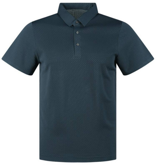 럭스골프 루센 남성용 엠보스 패턴 반팔 골프셔츠 BLU4M407