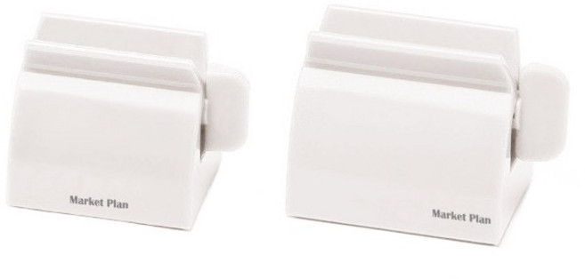 마켓플랜 치약 짜개 디스펜서 압출기, 2개, 화이트