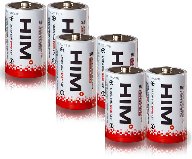 힘 알카라인 D형 건전지, 2개입, 3개