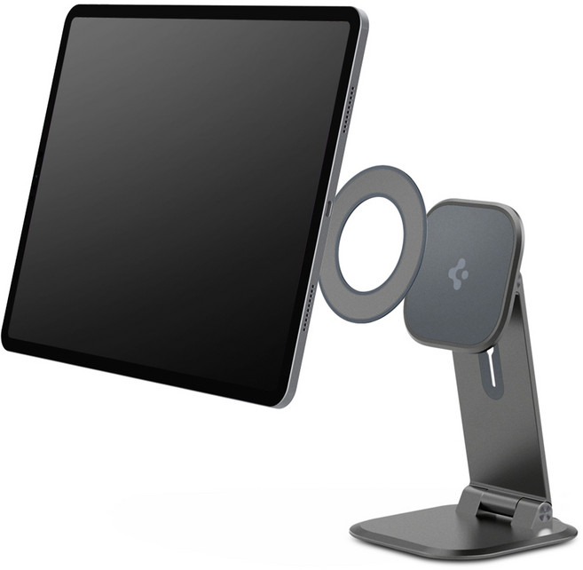 슈피겐 태블릿PC 휴대 마그네틱 스탠드 거치대, AMP06414, 스페이스그레이