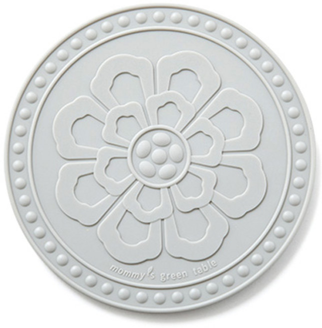 마미스테이블 연꽃 냄비받침, 라이트그레이, 1개