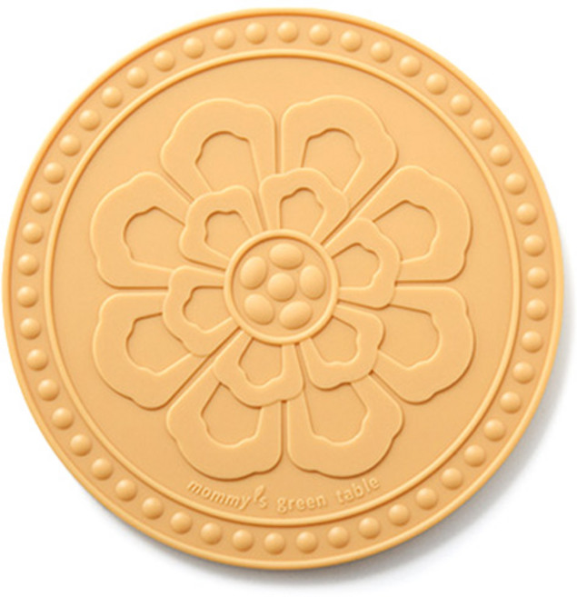 마미스테이블 연꽃 냄비받침, 비스크옐로우, 1개