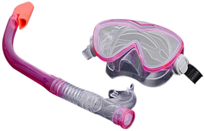 밸런시스 어린이용 스노클 세트 VA-1001, 핑크