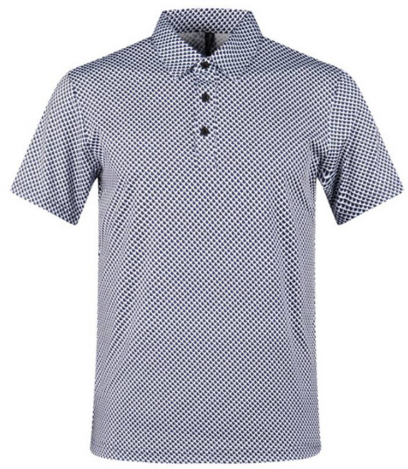MASTER BEAR LUXE GOLF 男士 Ela-fit 拼色圖案短袖高爾夫球衫 MS4M402