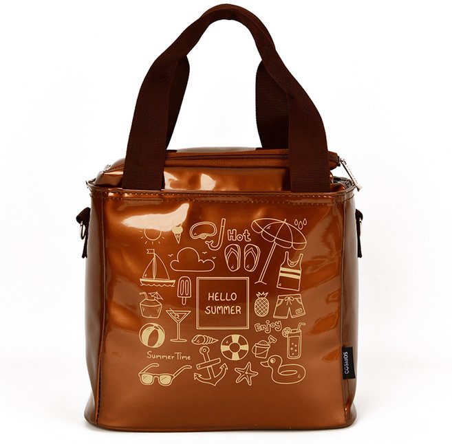 코스모스 에나멜 쿨백, 브라운