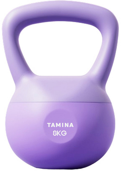 TAMINA SPORTS 頂級柔軟壺鈴, 1個, 紫色, 8kg