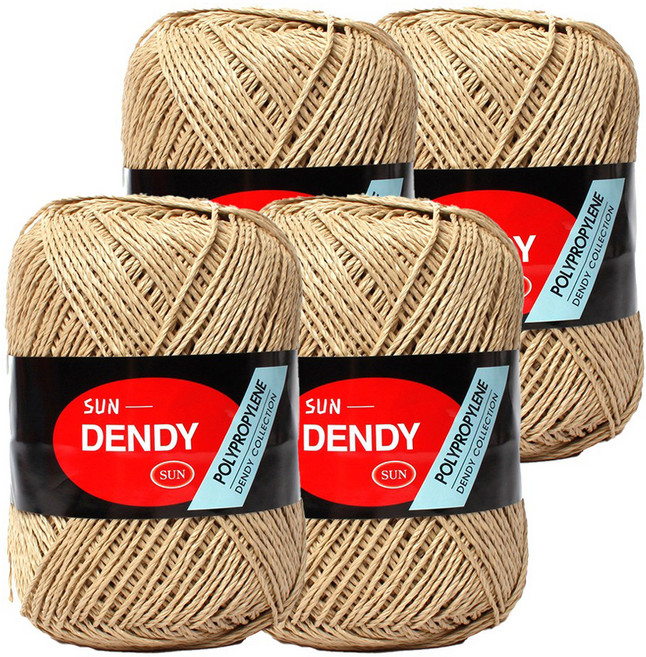 yarna 댄디 코바늘용 뜨개실 80g, 13베이지, 4개