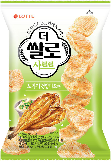 더쌀로 사르르 노가리 청양마요맛, 1박스, 50g