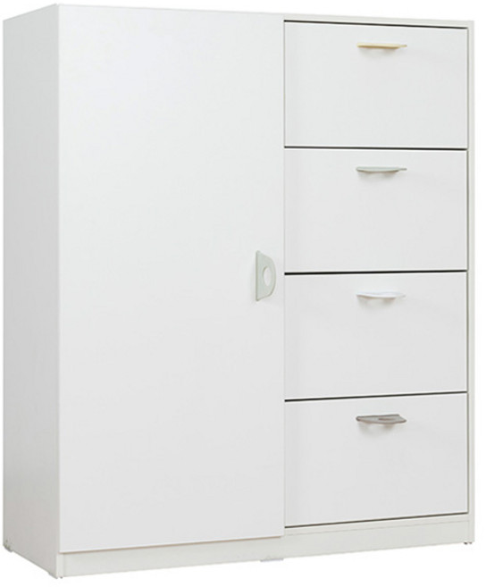 리바트 프렌즈아이 마카롱 옷장 서랍장 방문설치, 화이트