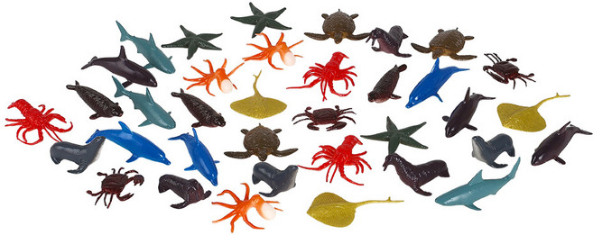 캐스비동물왕국 해양 피규어 12종 x 3p 세트, 1세트