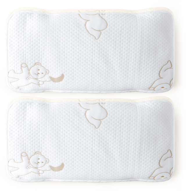 프랑떼 프리미엄 듀라론 즉각 냉감 유아용 밴딩 베개커버 2p, 꿈꾸는 곰돌이