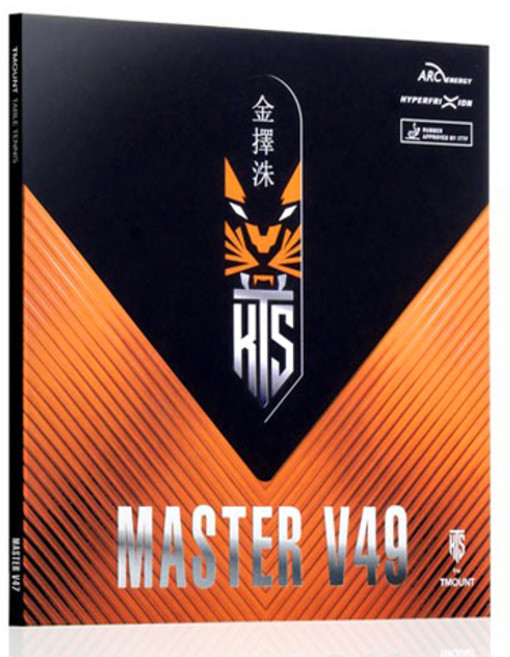 티마운트 KTS 마스터 탁구러버 V49, 레드, 1개