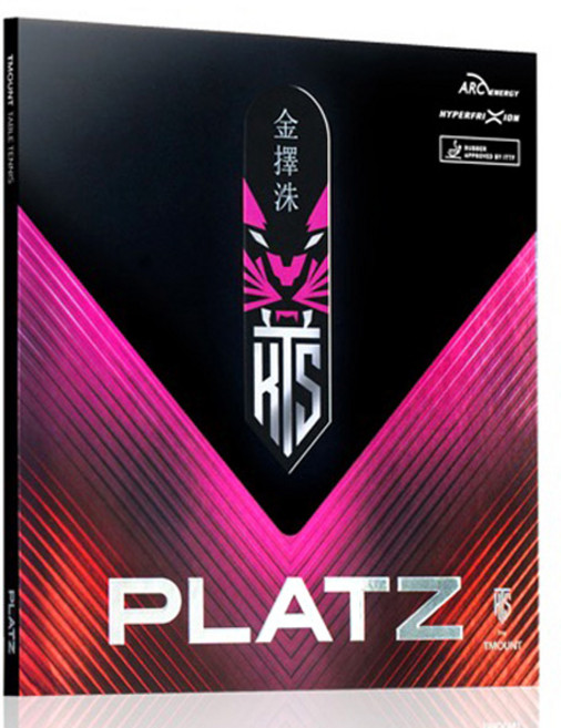 티마운트 KTS 플라츠 탁구 러버, BLACK, 1개