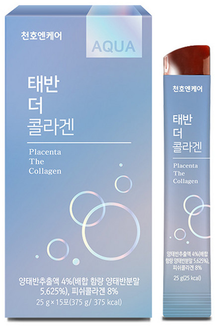 천호엔케어 태반 더 콜라겐 젤리 스틱 15p, 375g, 1개