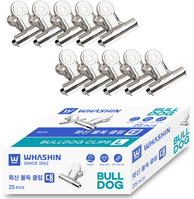 화신 불독 클립 대, 25개입, 1개