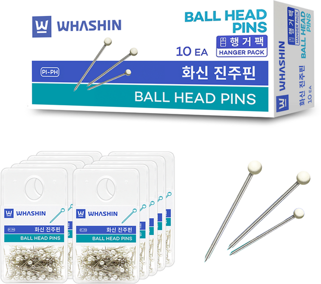 화신 진주핀 행거팩, 130개입, 10개