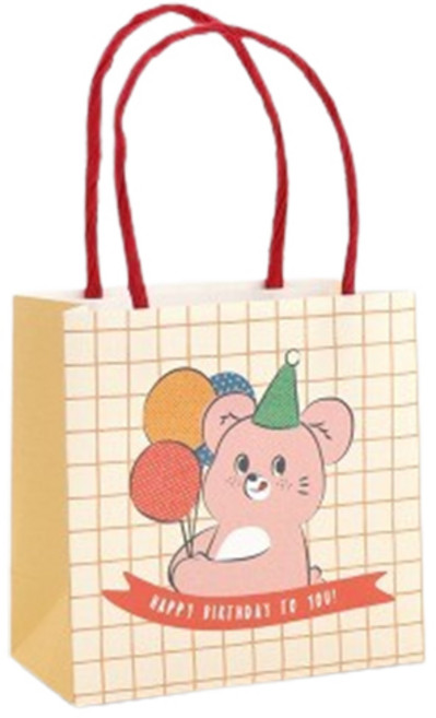 미니 쇼핑백, 핑크 베어, 10개