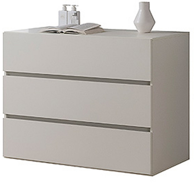 리바트 다임 일반형 서랍장 방문설치, 스톤, 3단