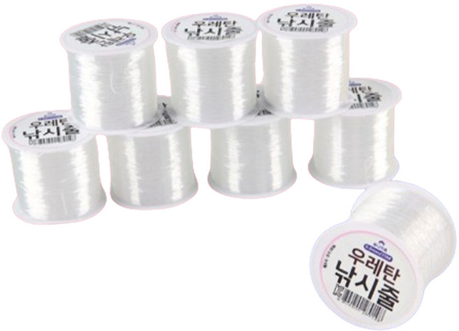 유니아트 우레탄 낚시줄 0.6mm x 35m, 투명, 8개