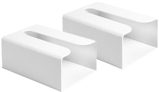 마켓피오 홈 무타공 다용도 벽걸이 티슈 케이스, 타입1, 2개