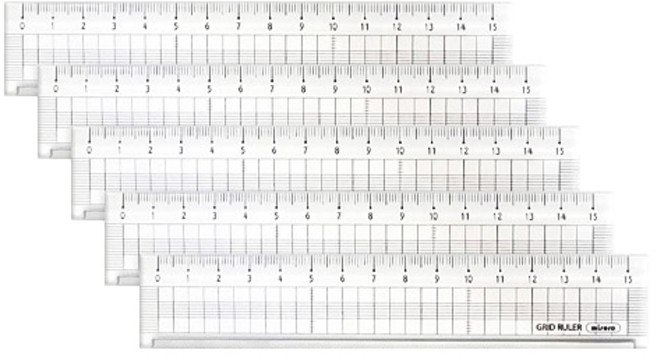 미소로 1200 컷팅 방안자 15cm 2025, 5개