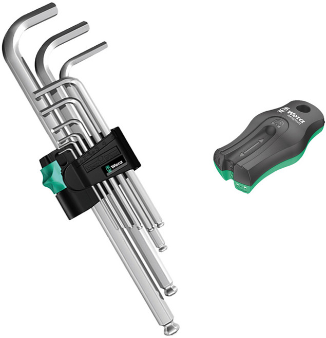 Wera 9500 Hex Plus 磁化器 鍍鉻 扳手組, 1套