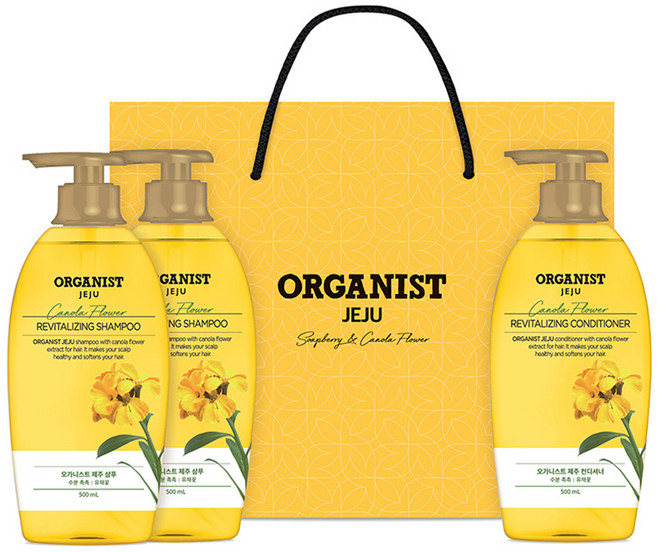 오가니스트 제주 헤어케어 3종세트 D호 유채꽃향, 1세트
