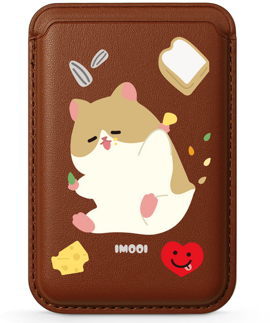 아이무이 무이츄 아이폰 맥세이프 가죽 지갑 포켓 카드지갑, 쩝쩝, 1개