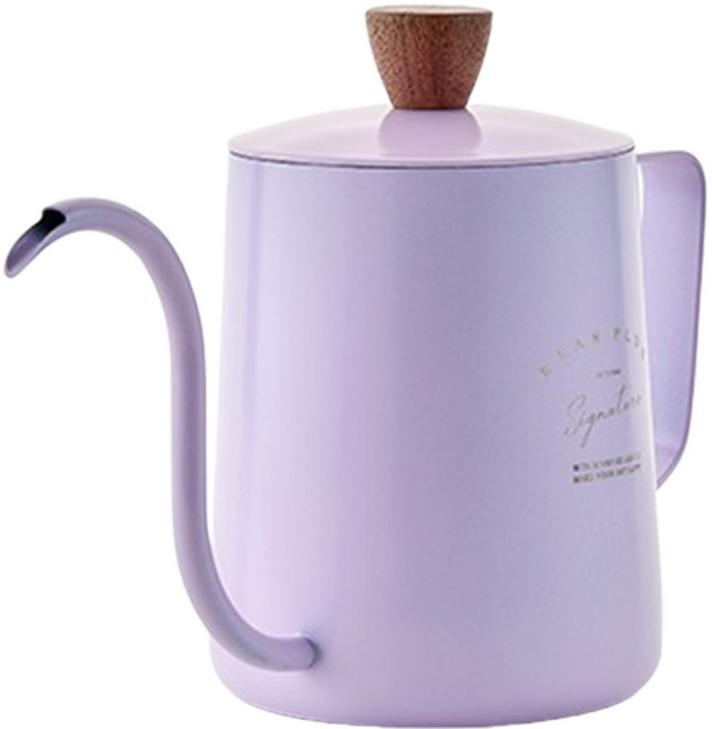 BEANPLUS Signature 鵝頸壺 拉花壺 紫丁香, 600ml, 1個, 單品
