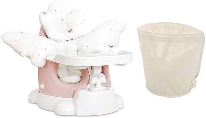 젤리맘 무나 부스터 체어 + 카트 + 트레이 + 블라썸 부케 2종 + 가방 세트, 피치핑크(의자), 1세트