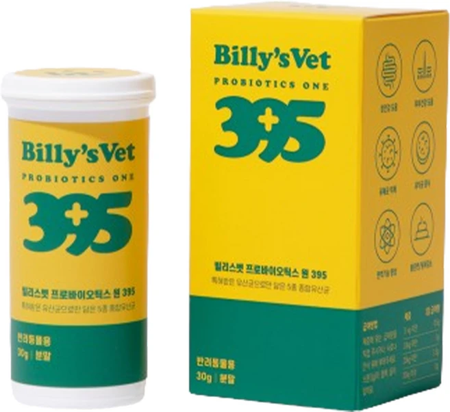 빌리스벳 반려동물 원 395 영양제, 30g, 장건강/유산균, 1개 - 쿠팡