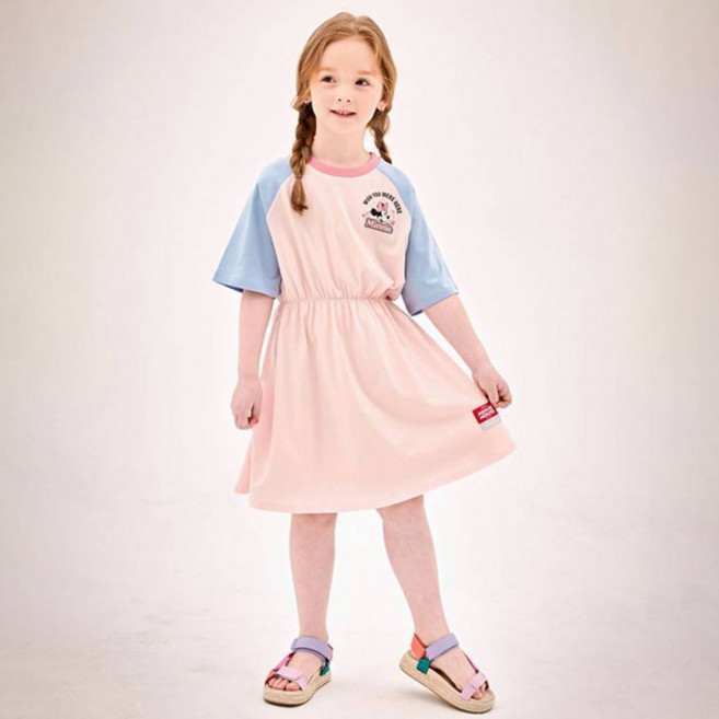 젤리스푼 디즈니 여아용 통기성 미니 마우스 상큼래글런 원피스