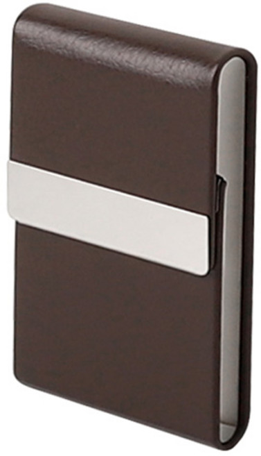히키스 비즈니스 미팅 카드 케이스 With, 브라운, 1개