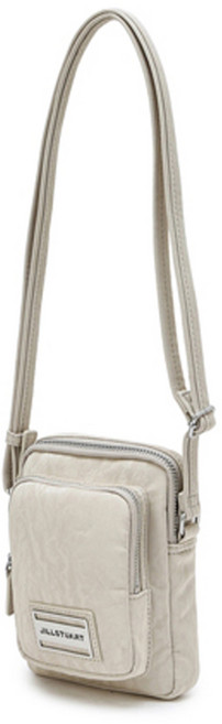 JILLSTUART CITY Logo金屬亮點迷你斜揹包, 米色